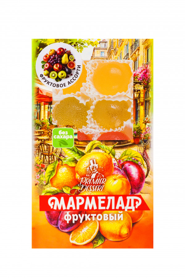 №2 Мармелад Премиум Десерт ФРУКТОВЫЙ (ананас, яблоко, гранат) 200г    в Петрозаводске