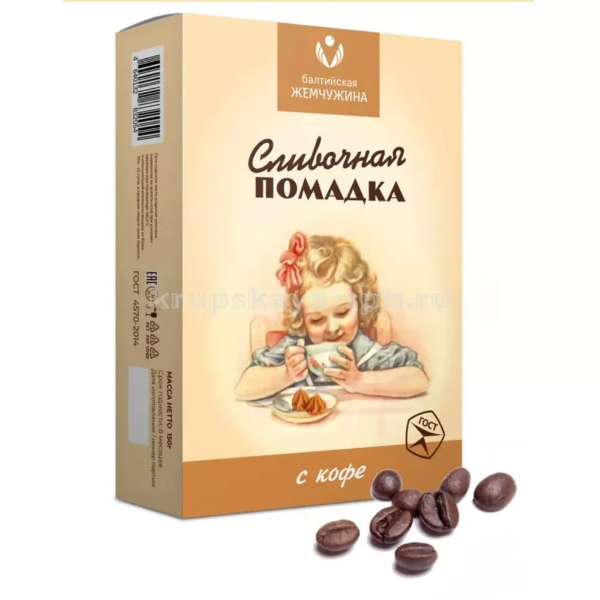 №1 Балтийская жемчужина. Помадка сливочная "С кофе", 150г   в Петрозаводске