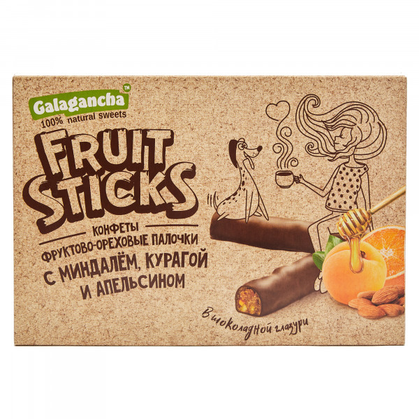 №2 Берестов КРАФТ Fruit Stiсks с курагой и миндалем, 175г   в Петрозаводске