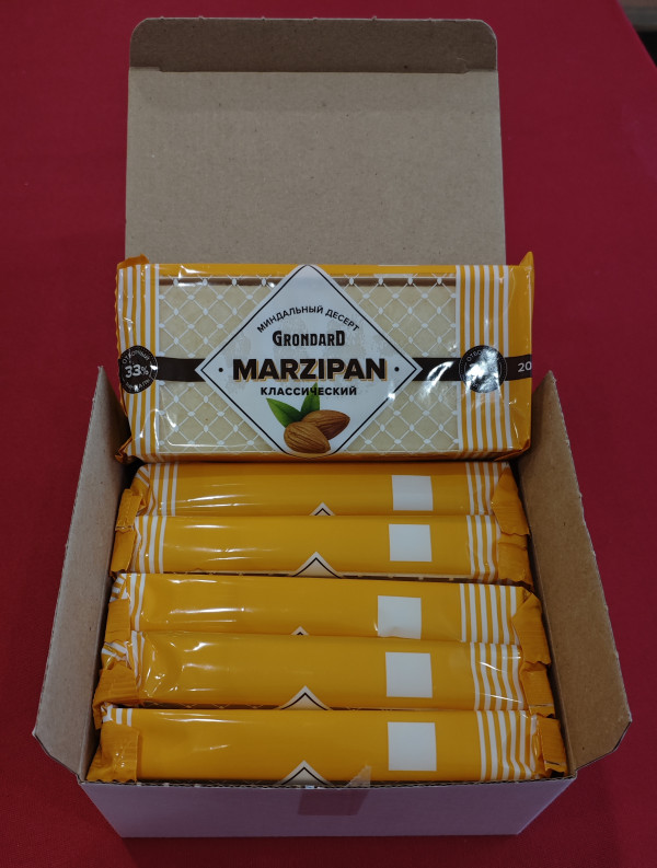 №1 TM Grondard      (11133) Марципан 33%, (блок 6 шт по 200г)             в Петрозаводске