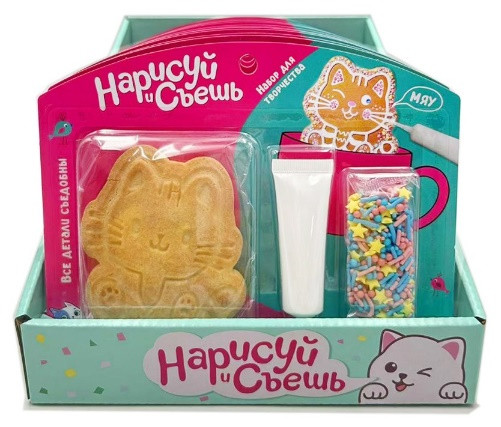 №3 Набор для творчества Нарисуй и съешь "Котёнок" (блок 12шт 59г) в Петрозаводске