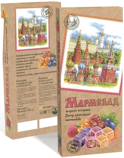  Сладарт Мармелад Ассорти ягодное в сахарной пудре, 200г    в Петрозаводске