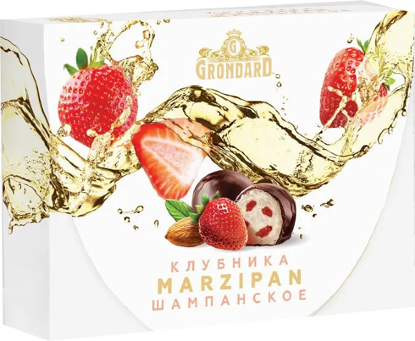 №1 TM Grondard       (10185) Конфеты глазированные Марципановые Клубника и Шампанское, 98г в Петрозаводске
